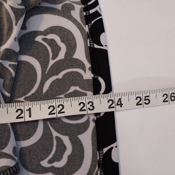 INC International Concepts Shirt Top Womens Large Asymmetrical Hem Black White - Picture 12 of 12